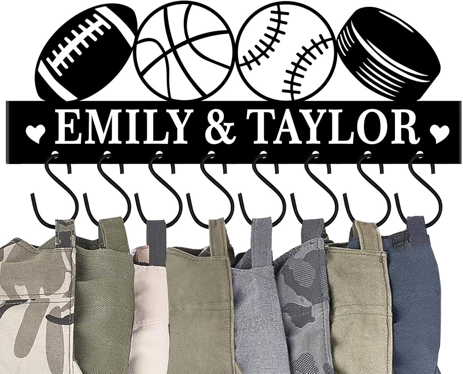 DONFON Personalized Wall hat Rack, Modern Metal Wardrobe hat Hooks, Wall Mounted Ball Cap Rack Storage Rack, Custom Key Storage Hooks, Suitable for Bedroom Entrance Wardrobe Organization