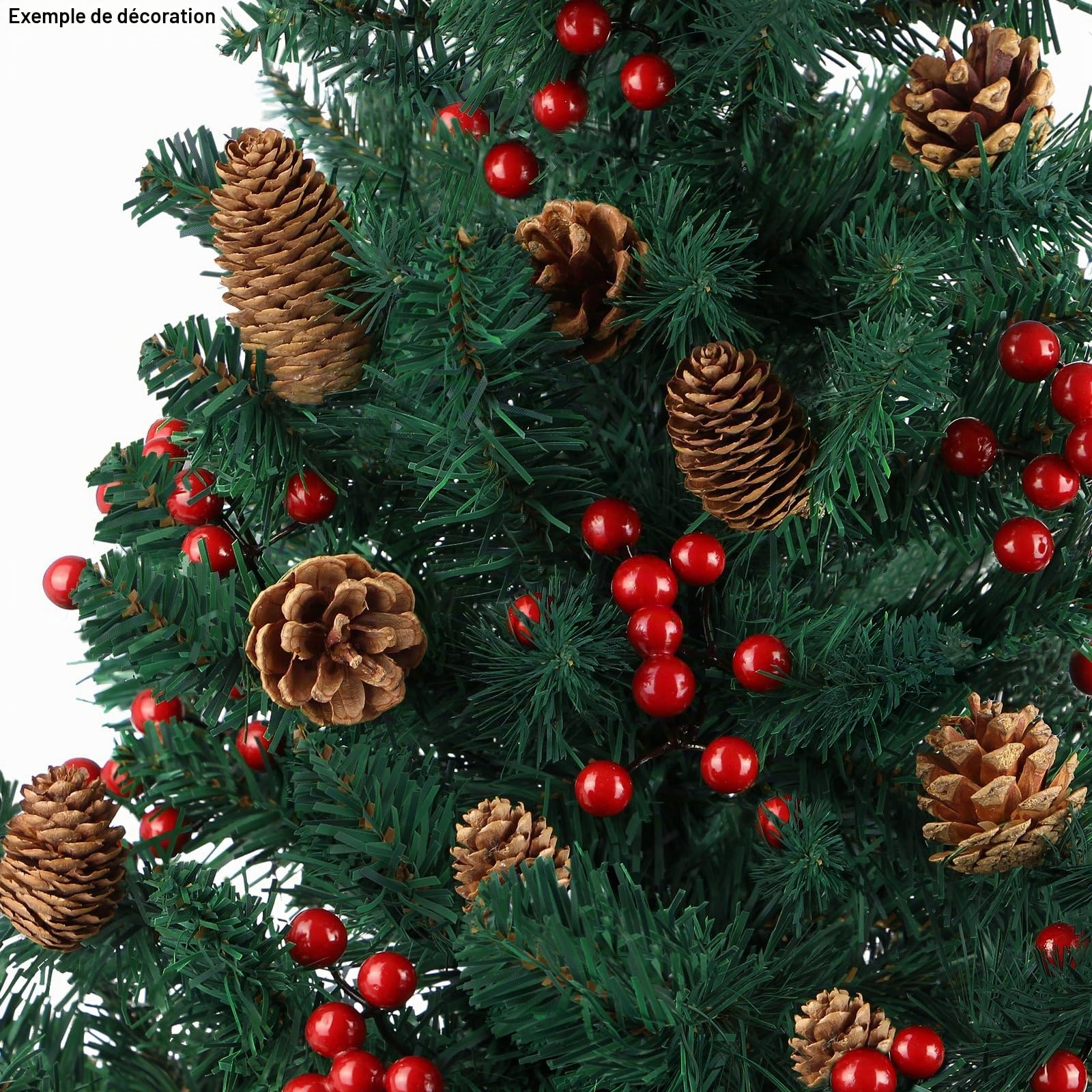 BB Sport Sapin de Noël Artificiel 240 cm Vert foncé Arbre de Noël Naturel
