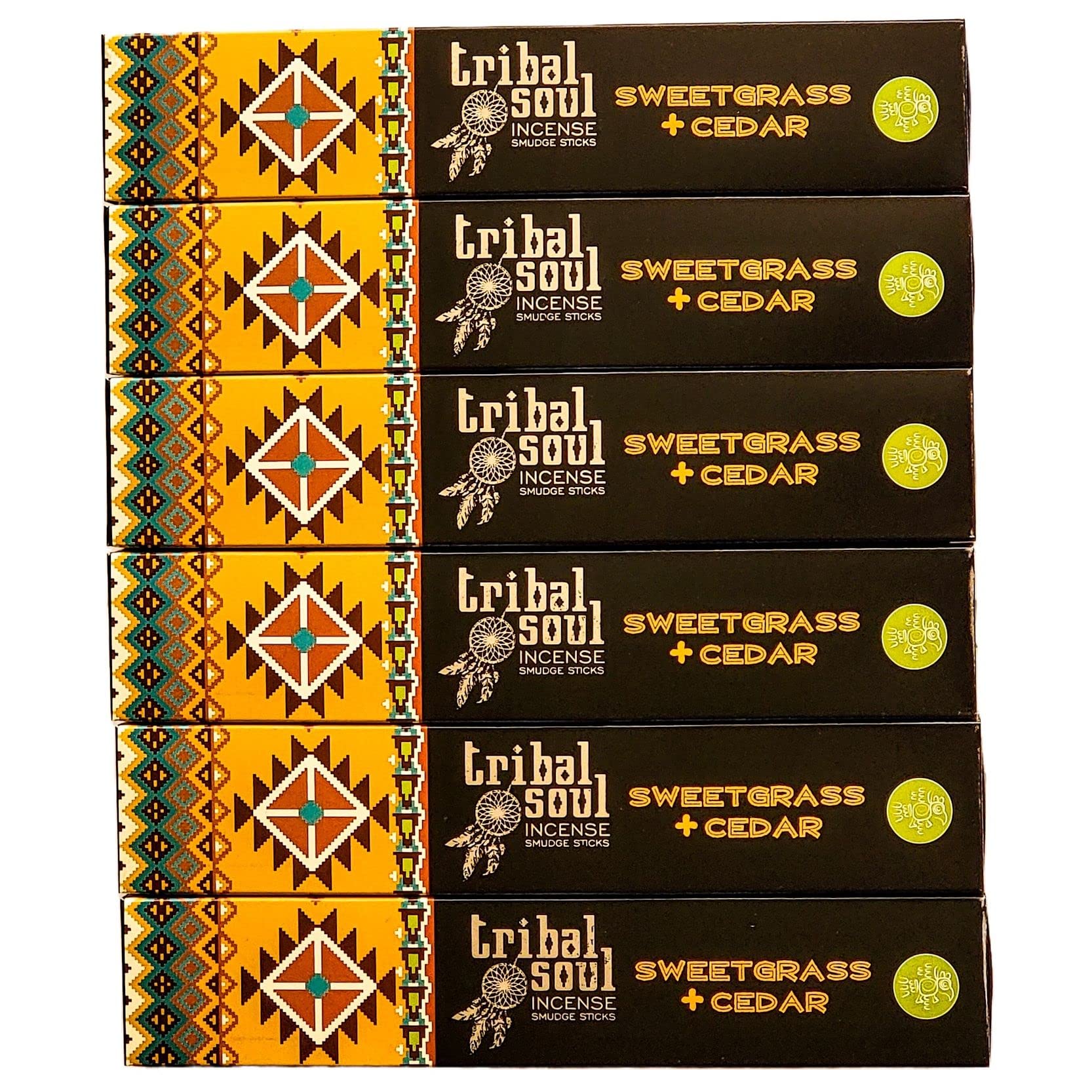 Tribal SoulIncense Smudge Sticks - Premium Incense - 90 Grams (Sweetgrass + Cedar)