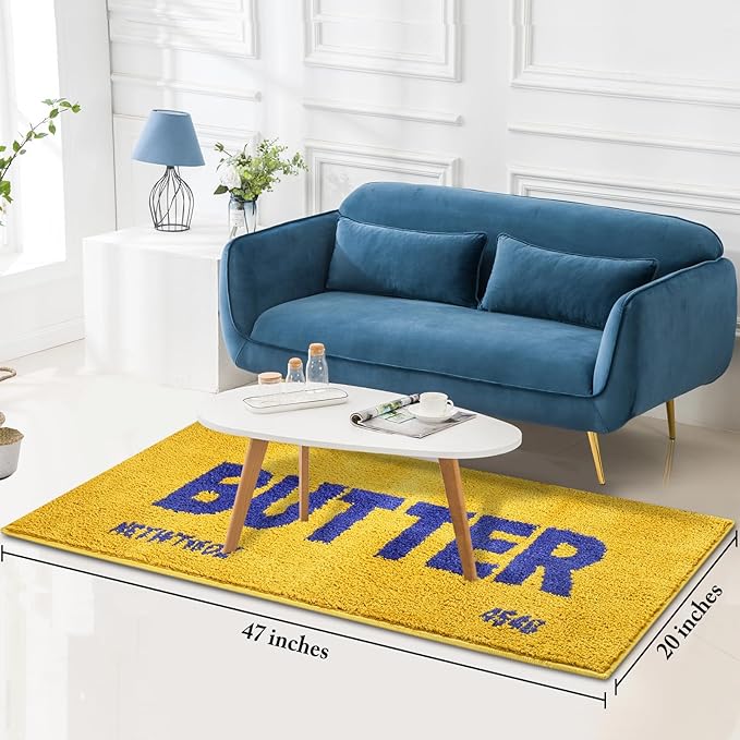 Butter Rug - Alfombra Antideslizante Suave Color Amarillo 119.38x50.8 cm miniatura 2