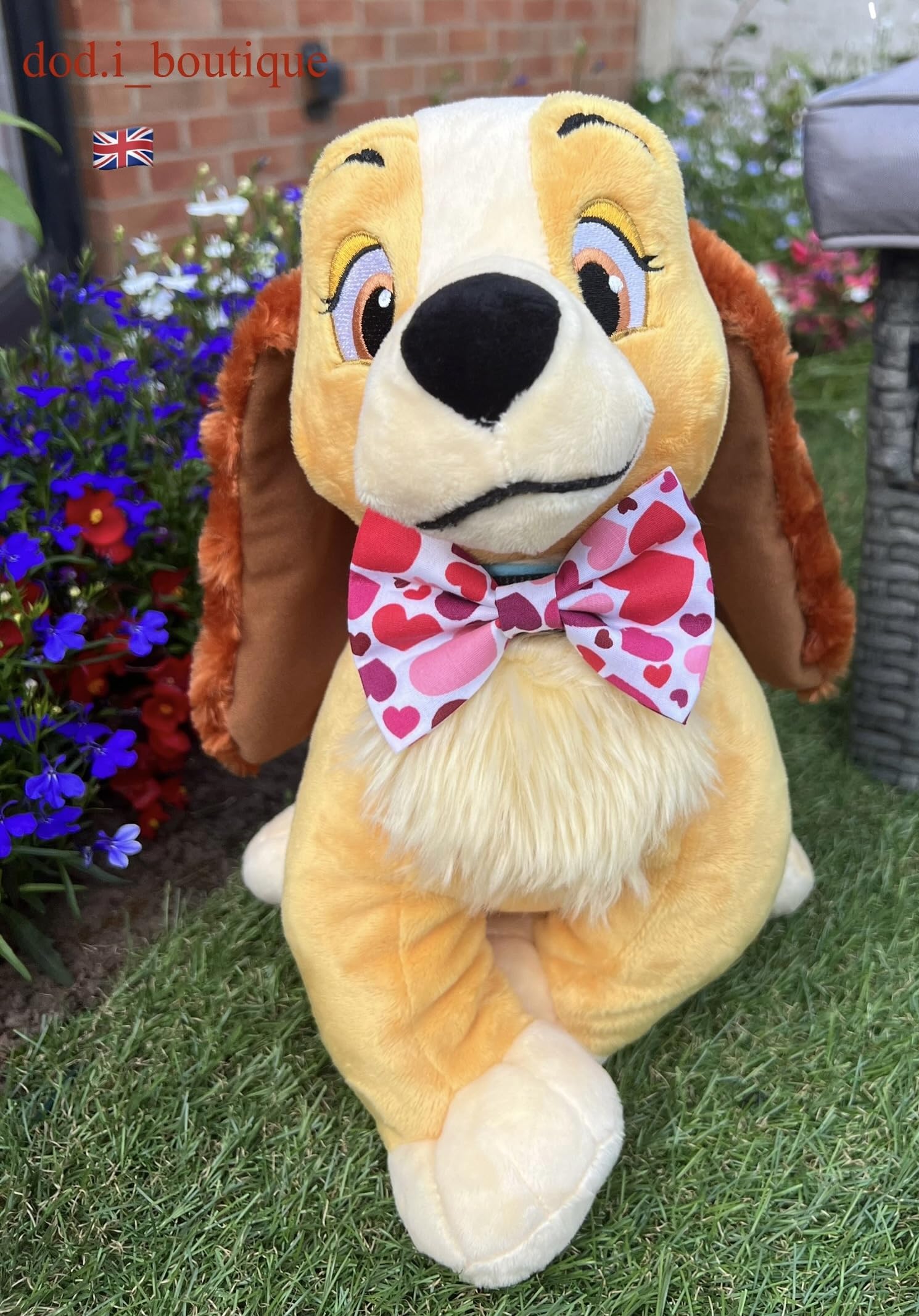 New Dogs Bow Tie Valentine's Day Multi red LOVE Elastic Band attach COLLAR ACCESSORY UK (M), orange - Image 3