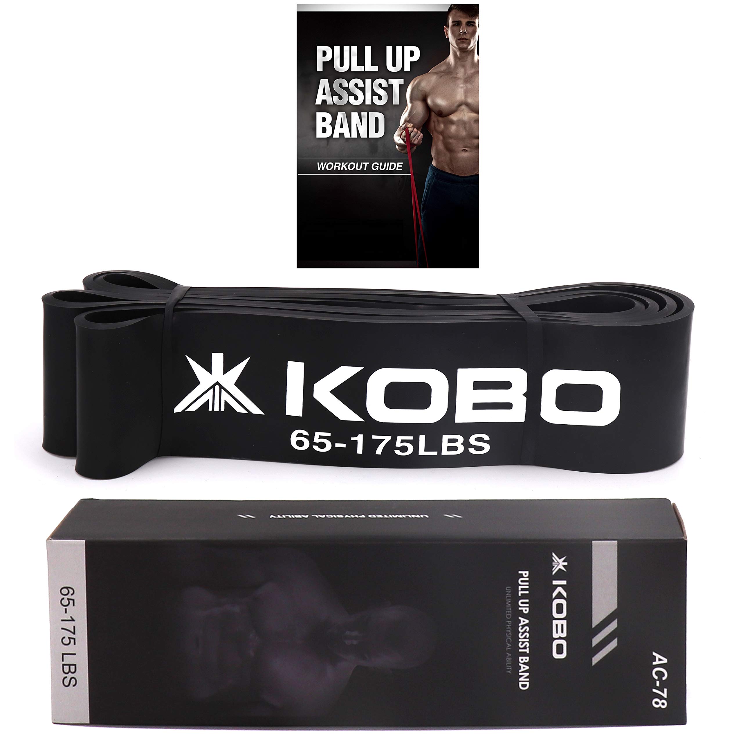 Kobo AC-78 Power Loop Band/Resistance Band/Rubber Pull Up Assist Bands 41 Inch| Powerlifting Bands for Mobility & Body Stretching, Powerlifting, Resistance Training, Tension 65-175 Lbs (Black) (B07X7NPLGW) Amazon Price History, Amazon Price Tracker