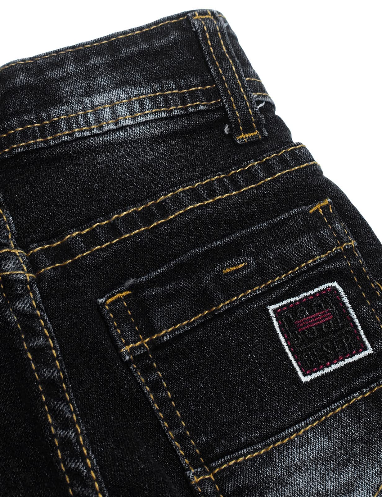 KIDSCOOL SPACE Jeans pour bébés Filles avec Bande élastique à l'intérieur d'un Pantalon en Denim déchiré