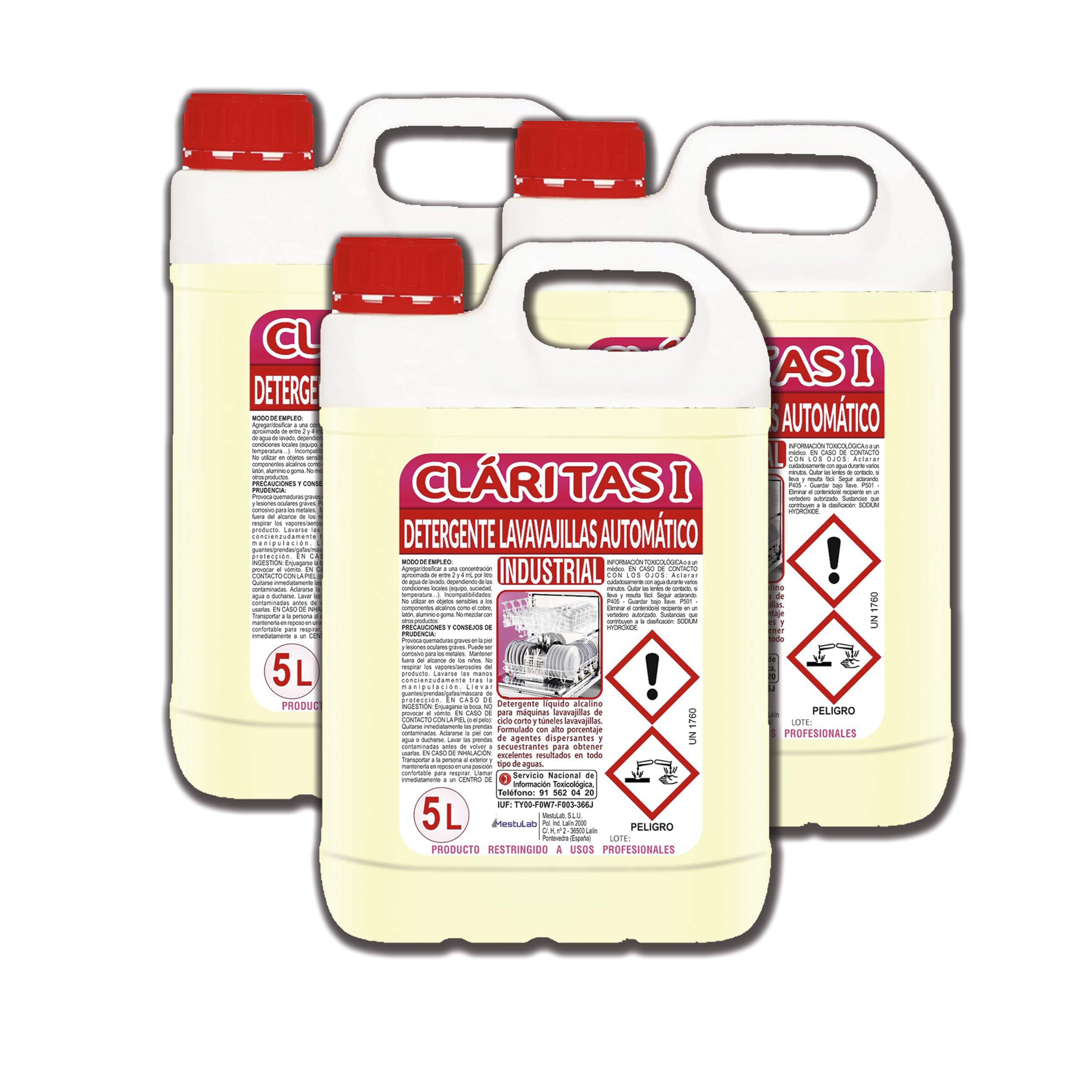 Detergente Lavavajillas Automático Industrial - Hostelería - 3x6Kg - Todo Tipo de Aguas