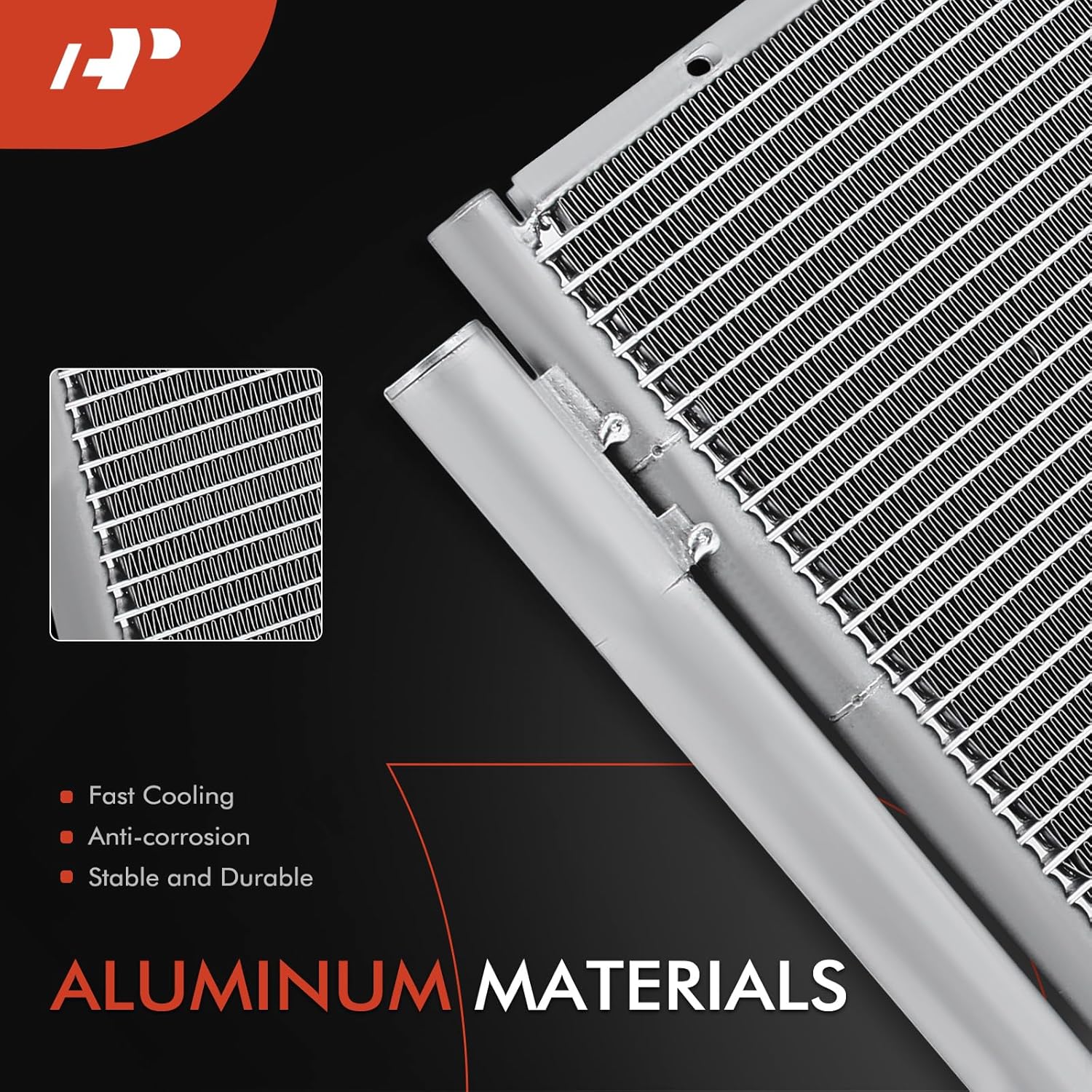 A-Premium Air Conditioning A/C Condenser Compatible with Sienna 2004-2006 V6 3.3L, Sienna 2007-2010 V6 3.5L, Mini Cargo Van, Mini Passenger Van