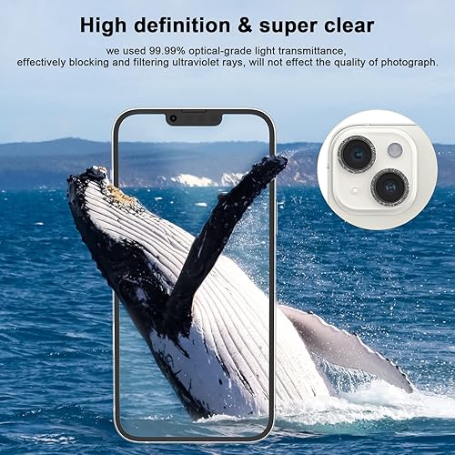 Miniatura 6 de Protector de lente para iPhone 14iPhone 14 Plus, protector de pantalla de vidrio templado, protector de pantalla de cámara Ultra HD 9H, resistente a