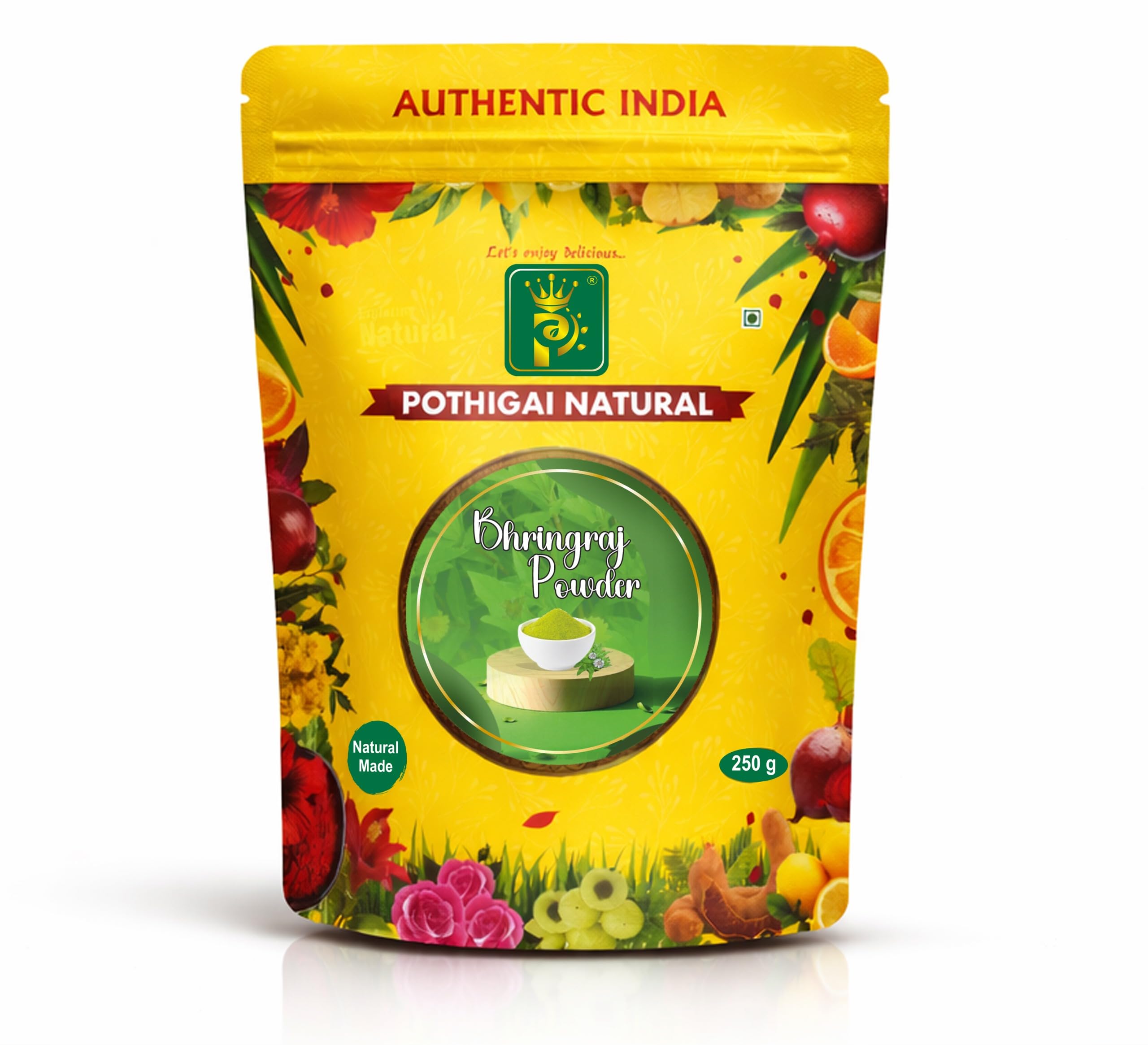 Pothigai Natural Bhringraj Powder 250g | 100% Pure & Natural Ayurvedic Hair Care Powder | Promotes Hair Growth, Reduces Hair Fall, Supports Scalp Health-picture-49