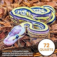 Vista 5 de ReptiChip - Sustrato de reptil con chips de coco de 72 cuartos de galón de capacidad, bloque de cáscara de coco orgánico comprimido para hábitat
