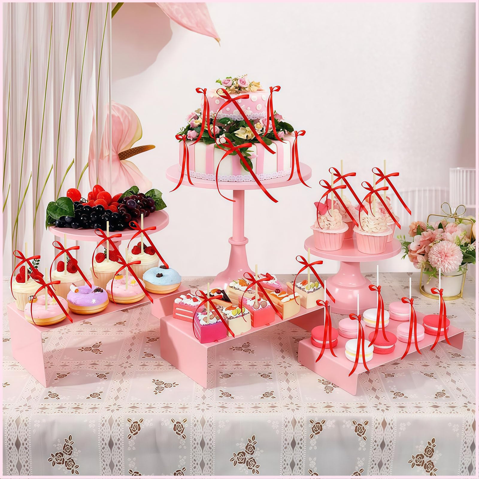 20 Fiocchi Raso Per Decorazione Torte E Cupcake, Champagne, 7.6x14 Cm - Sourcing Map - Perfetti Per Feste, Matrimoni E Fai Da Te