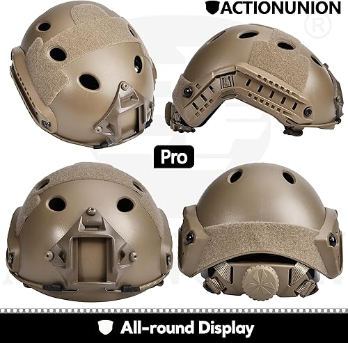Miniatura 5 de ACTIONUNION Airsoft Helmet Pro Set PJ Type Tactical Paintball Casco