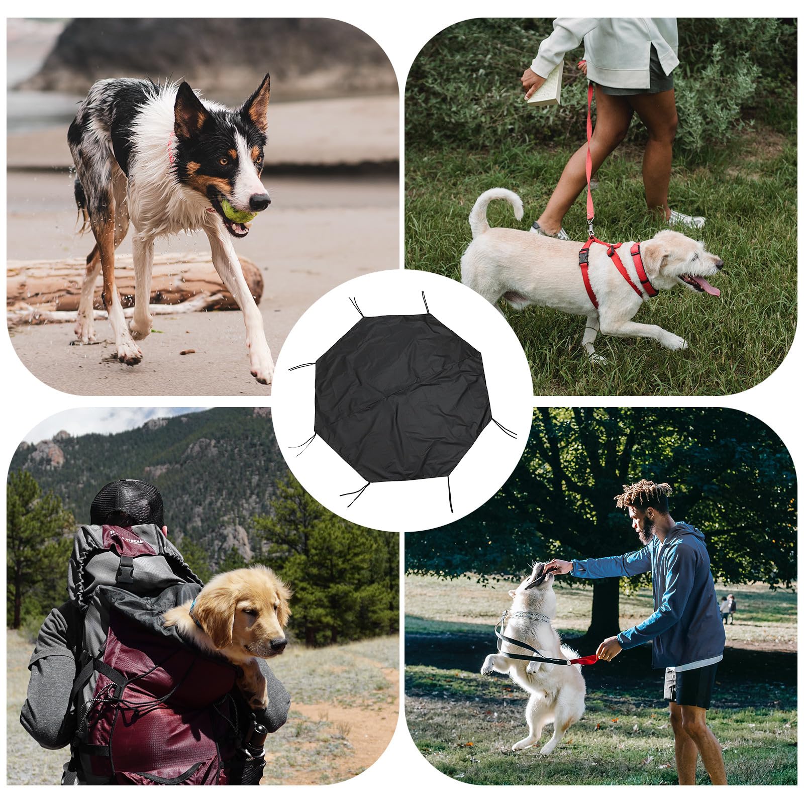 Housse en Tissu Oxford 210d Imperméable et Anti-UV pour Parc à Chiens D'extérieur Facile à Enlever et Transporter, pour Camping en Plein Air