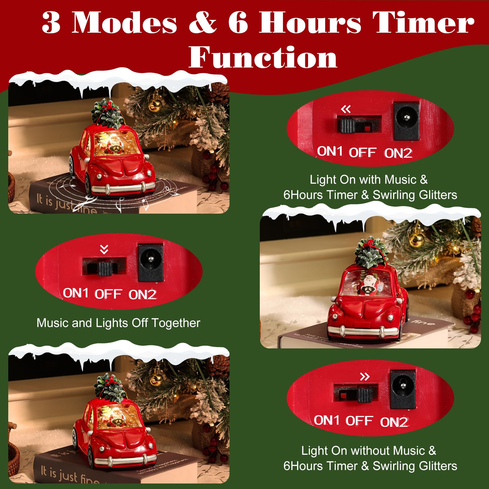 Musikalische Schneekugel Mit Schneemann - 8 Weihnachtslieder Und Timer