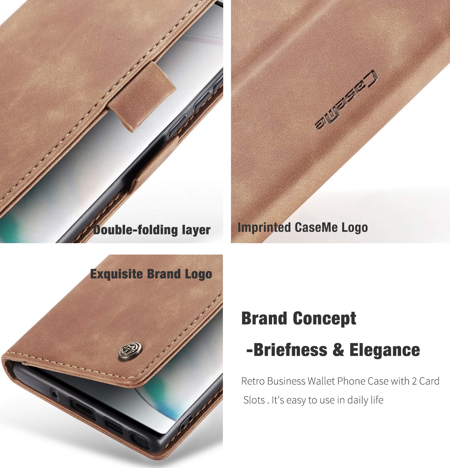Samsung Galaxy Note10 Plus Case - Wallet Folio Flip Phone Case - Custodia a portafoglio con chiusura magnetica, in pelle di alta qualità, con scomparti per carte e cinturino da polso Samsung Galaxy Note10 Plus Case - Wallet Folio Flip Phone Case - Custodia a portafoglio con chiusura magnetica, in pelle di alta qualità, con scomparti per carte e cinturino da polso