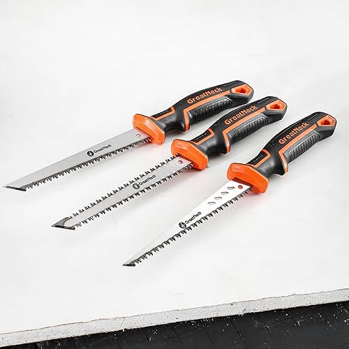 Miniatura 8 de GreatNeck 74030 - Sierra Jab de doble filo de 6 pulgadas, sierra para paneles de yeso, herramientas de tablero, mango de goma antideslizante,