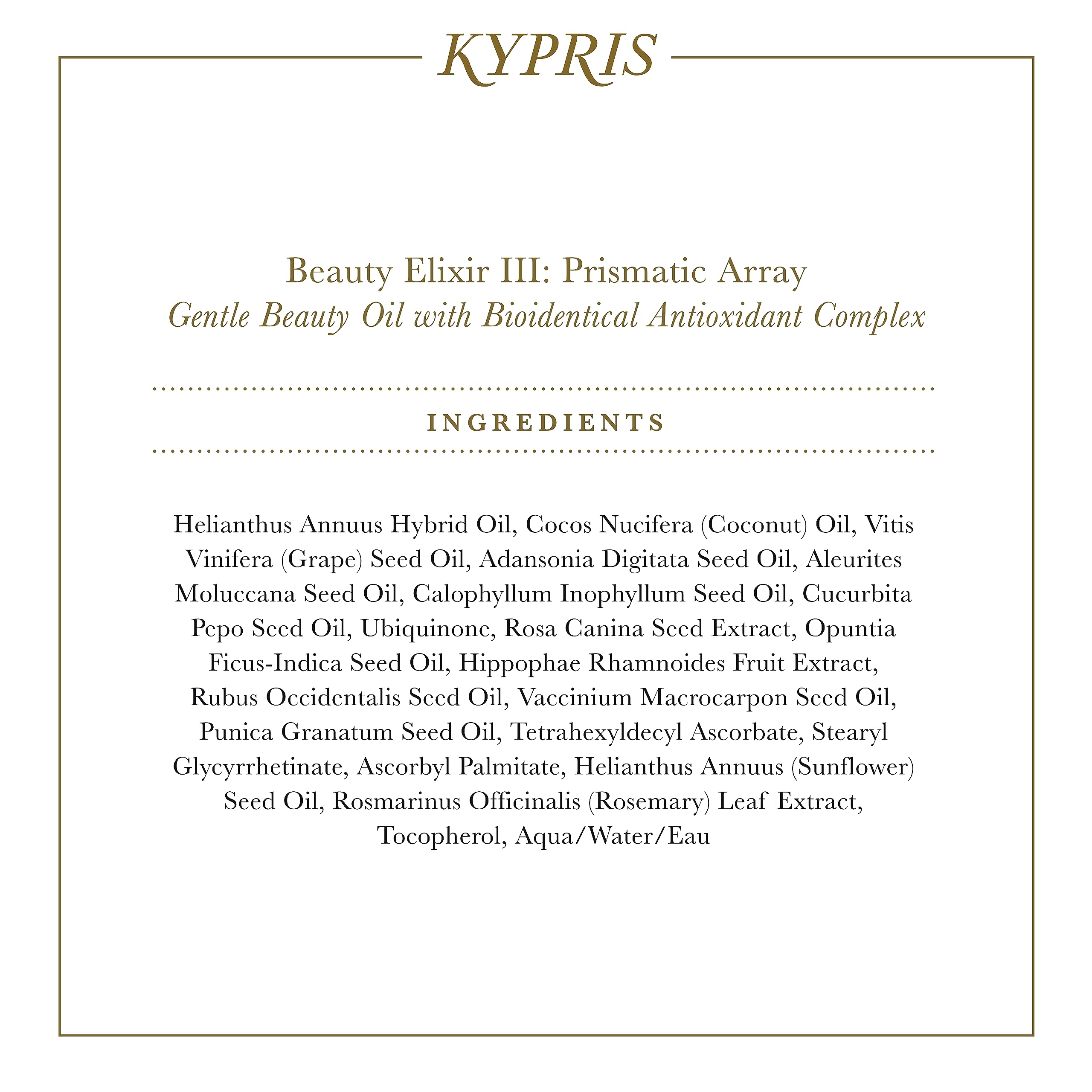 KYPRIS Beauty Elixir III Moisturizing