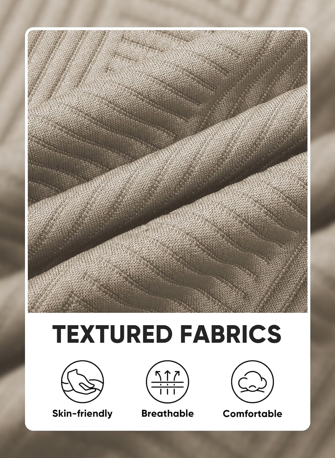 JMIERR Mens Casual 7" Shorts Summer Drawstring Elastic Waist Beach Sweat Shorts Texture with Pockets - Image 7