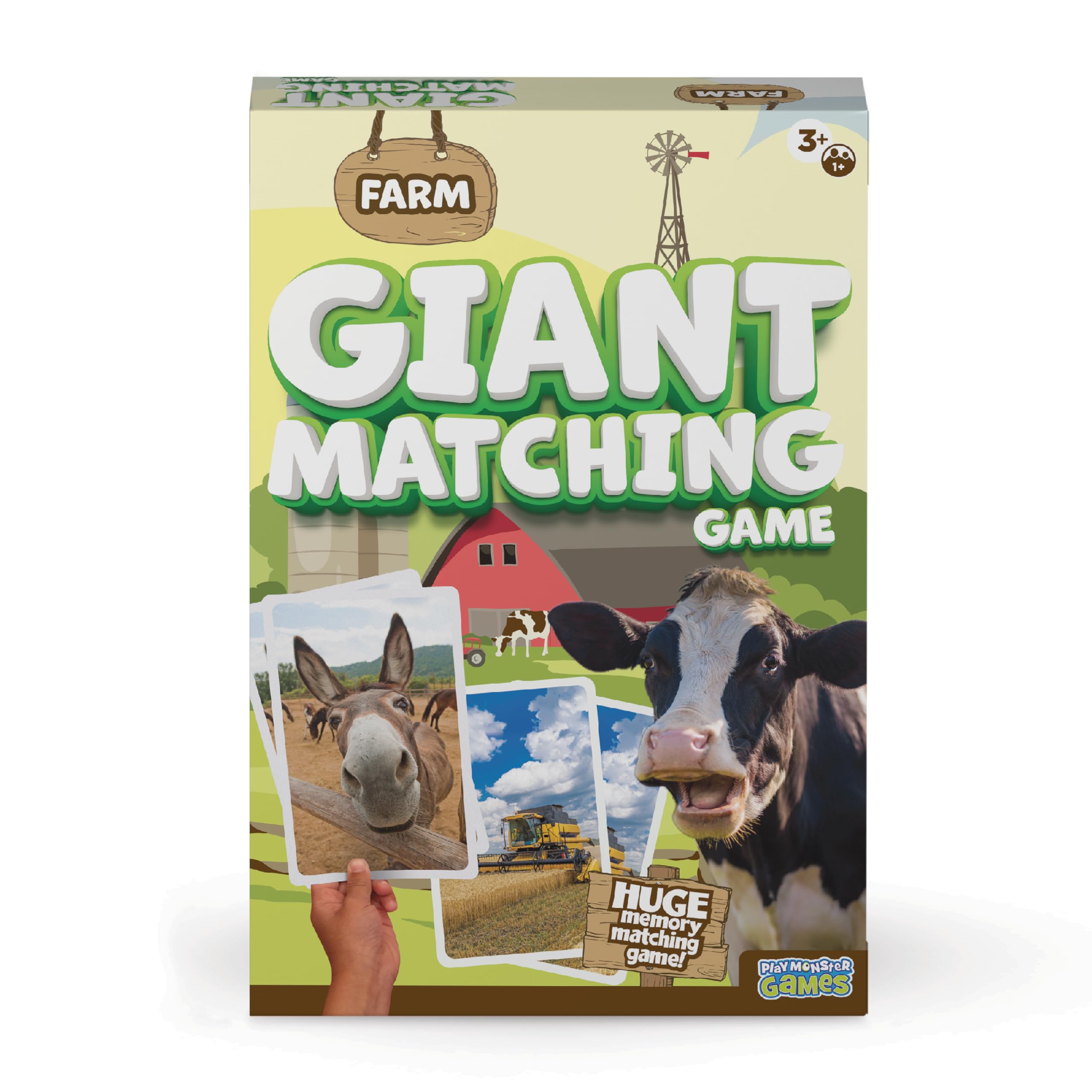 Giant Matching Game, Summer Toys, Game Night, Travel Games, Memory, Learning Game, Jumbo Playing Cards, Card Game for Kids and Adults, Ages 3+