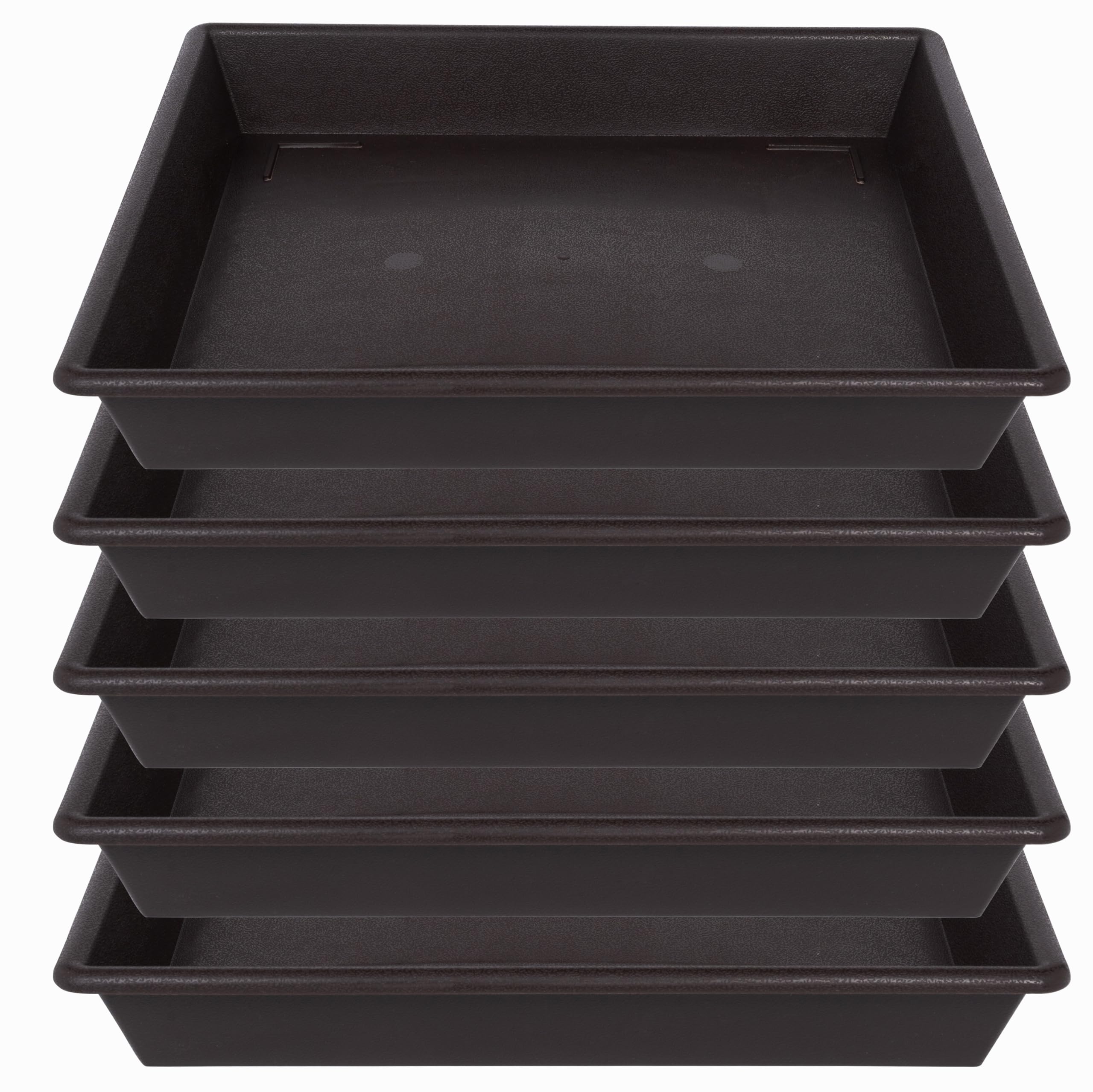 NIMYAU Square Plant Saucer 10 Inch 5 Pack, Plant Stand Flower Pot No Holes, Plant Trays for Pots Heavy Duty Plastic Plant Saucers for Indoors Outdoors Plant Lover Gardening Gifts