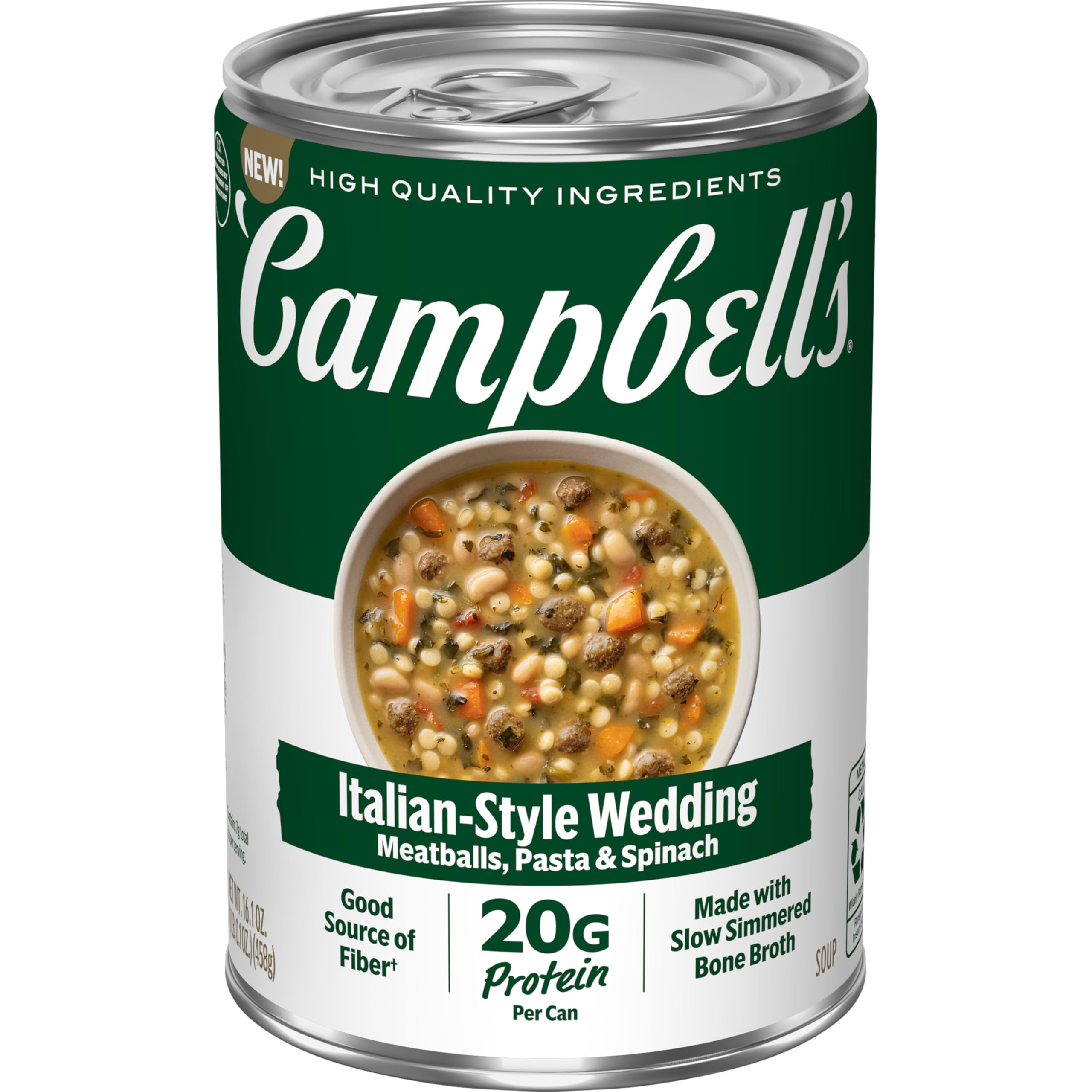 Campbell's Protein Italian Style Wedding Soup, 16.1 Oz
