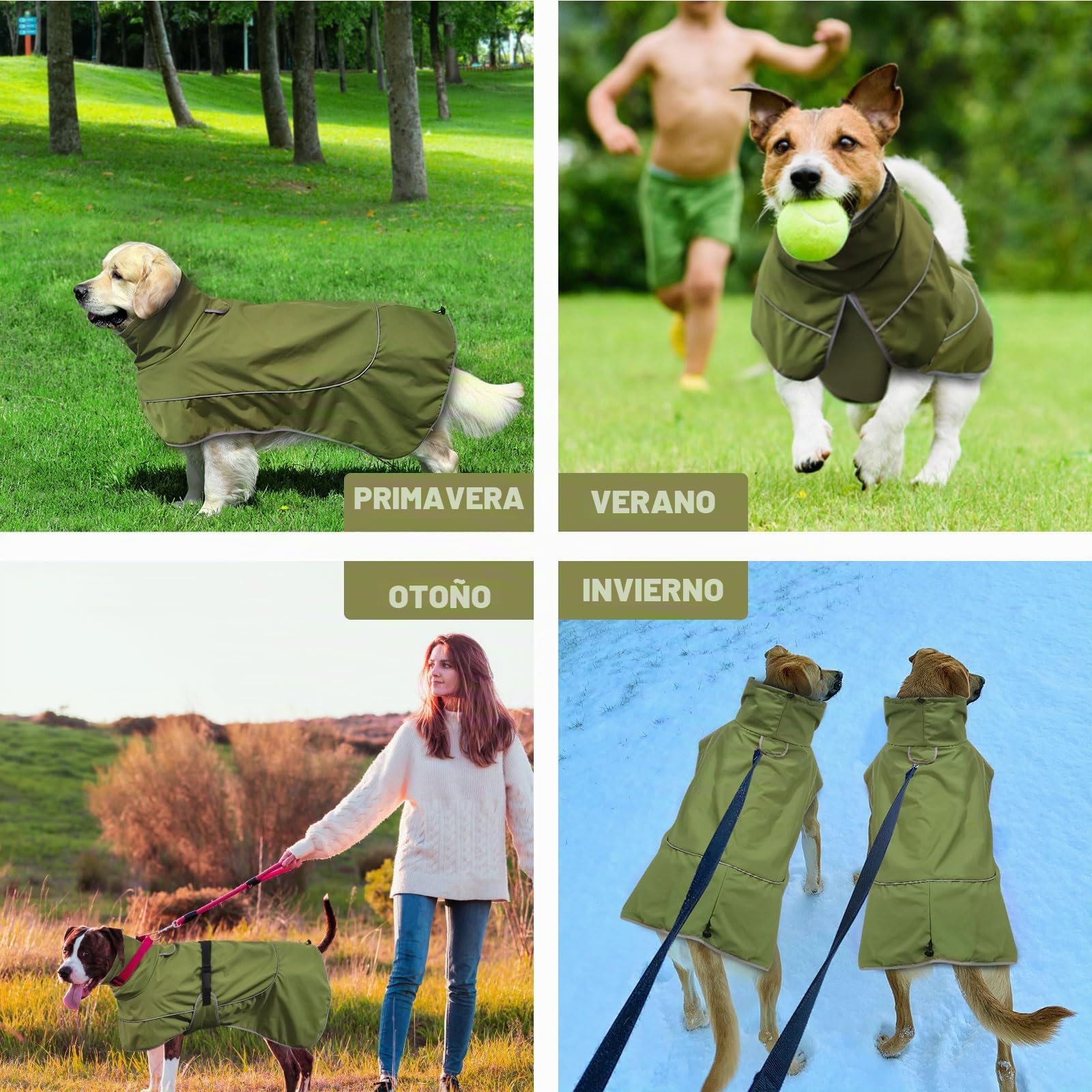 Impermeable Abrigo Perro - Reflectante Chaqueta para Perros Cierre Ajustable, Adecuado para Todas Estaciones - Brinde Protección Cómoda Su Perro Durante Actividades Tanto Exterior (X-Large)