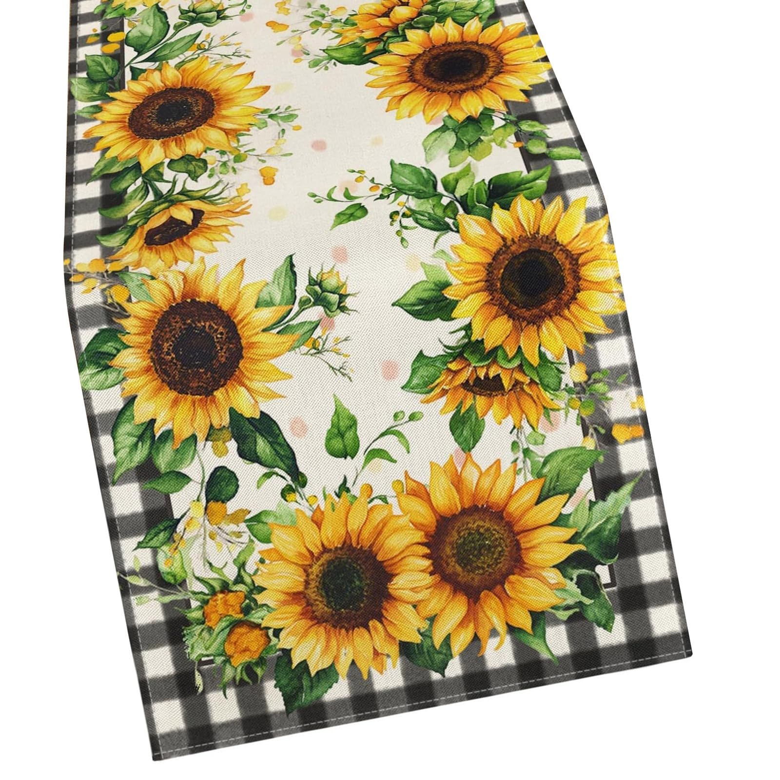 NVOQILIN Florals Polyester Table Runner Decorative Dining Table Cover for Seasonal Home Decoration Rustics Home Decoration Tablecloth