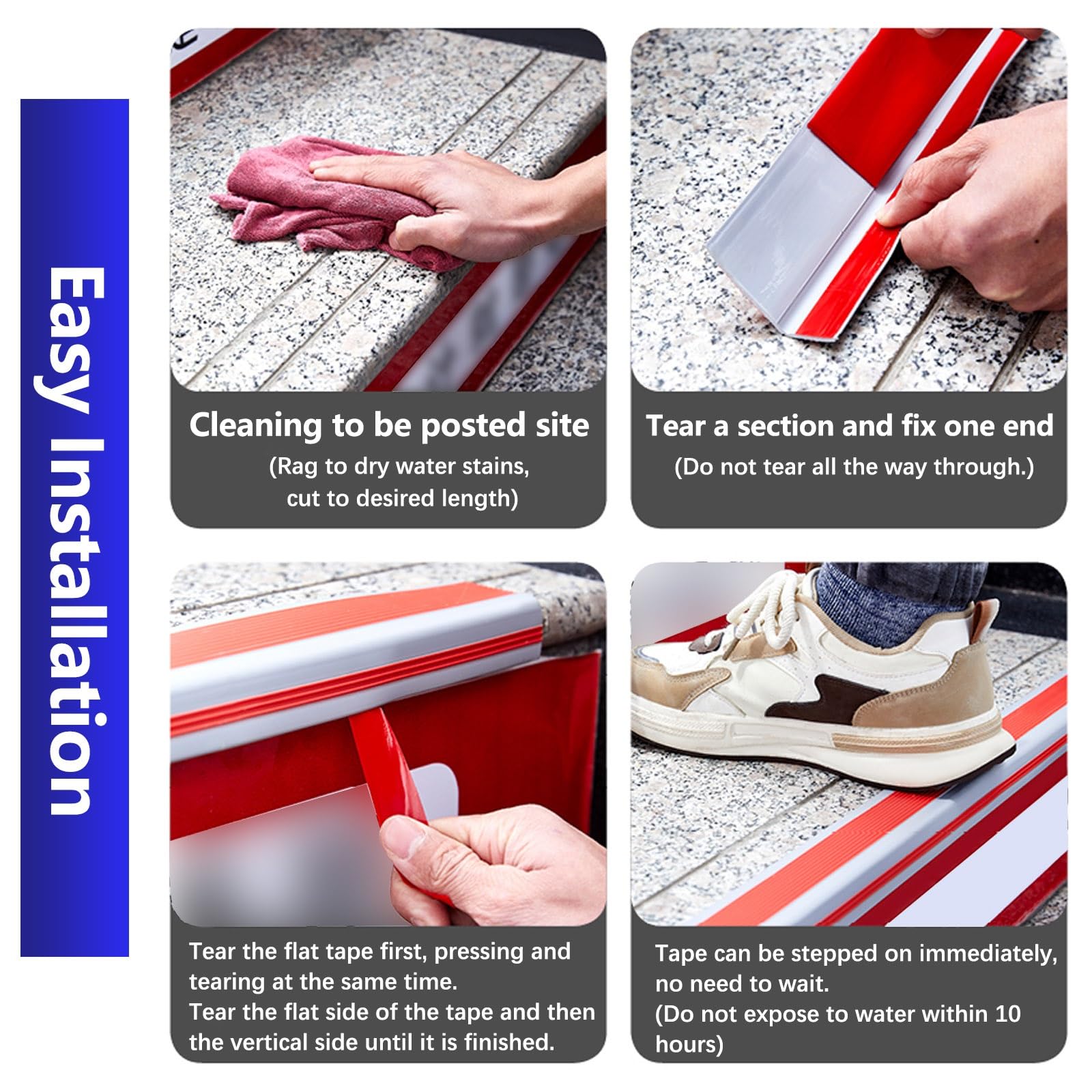 Borde De Escalera De Goma De PVC, Perfil De Borde De Escalera Autoadhesivo, Perfil De ÁNgulo De La Nariz De La Escalera, Borde Antideslizante, Para Peldaños De Interior Y Exterior, Cantonera Protector