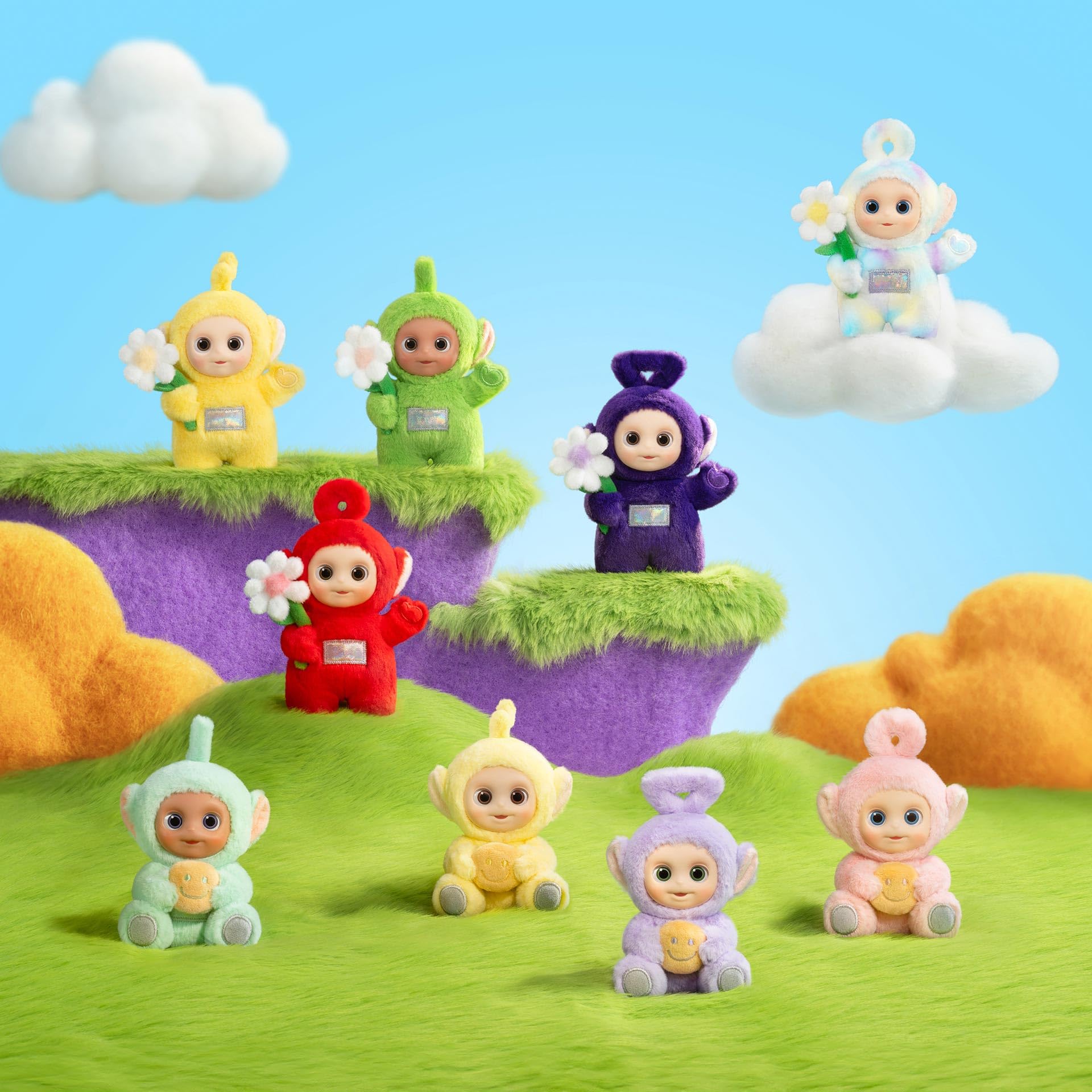 POP MART Teletubbies Say Hello Series Ciondolo a forma di scatola cieca, giocattoli di peluche da collezione, regali di compleanno per ragazze e ragazzi, scatola singola