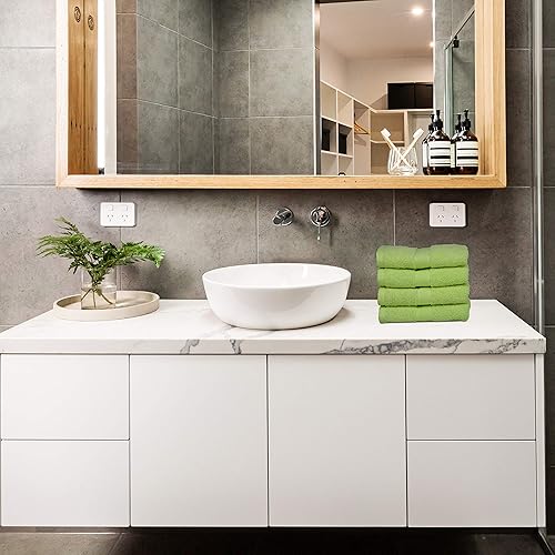 Miniatura 5 de Toallas de mano de algodón de alta calidad, grandes, de 29 x 16 pulgadas, ultra suaves y altamente absorbentes, juego de toallas de mano y cara de