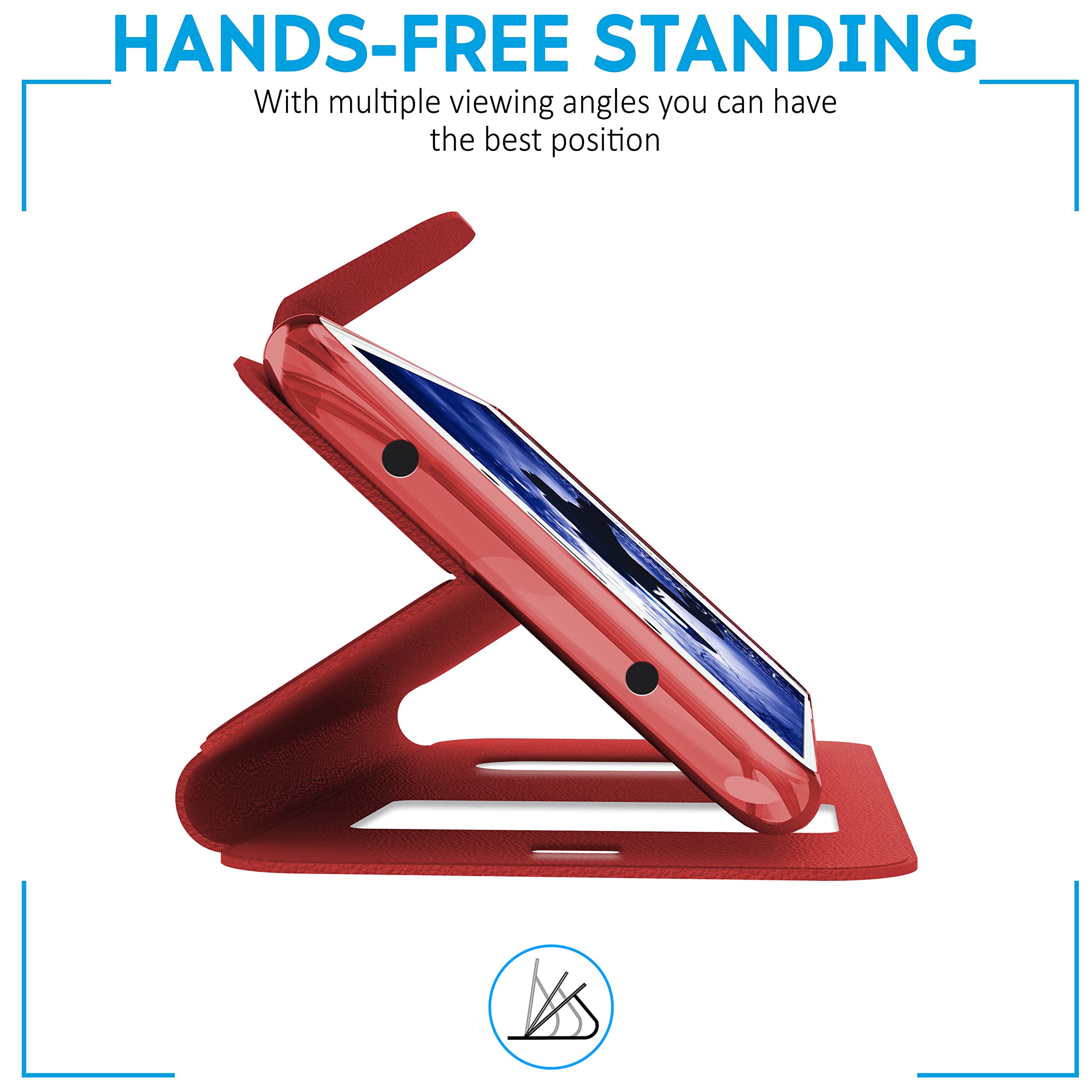 Custodia Flip In Ecopelle Per Huawei Honor 6A - Porta Carte E Supporto - JbTec