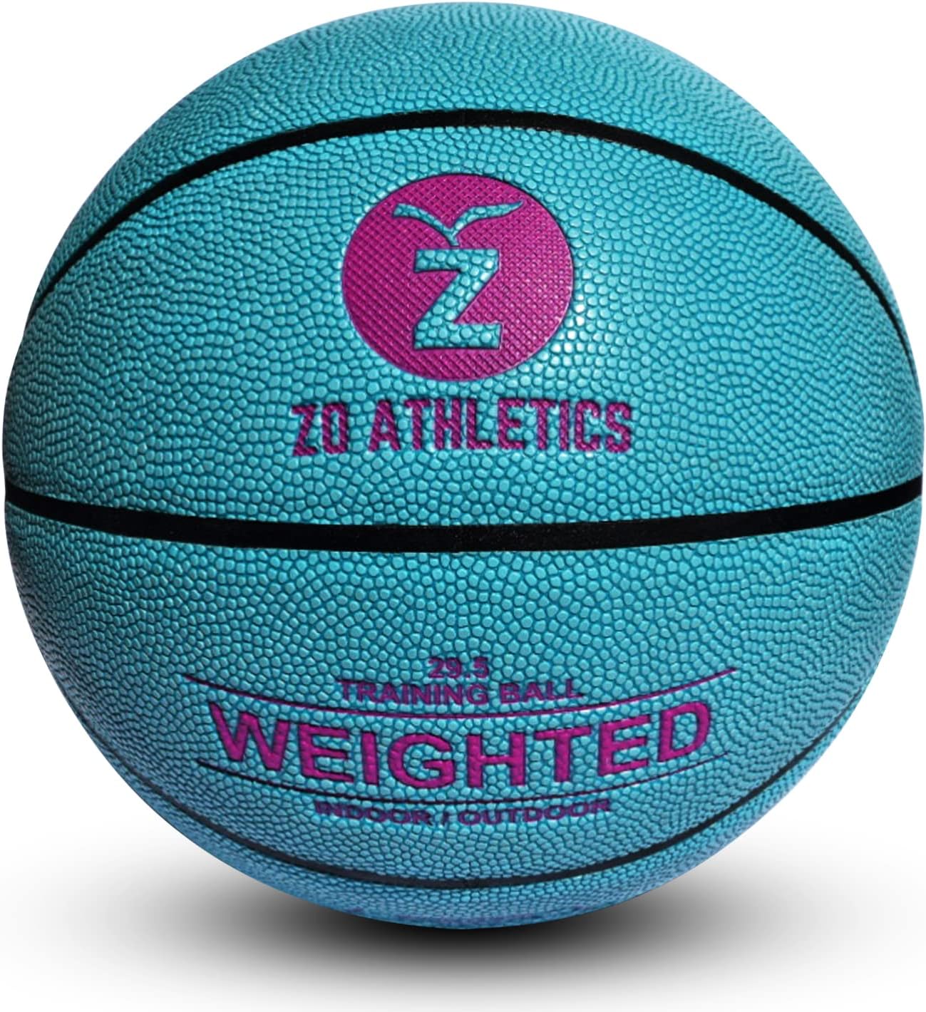 Zo Athletics Weighted Basketball - Workout Included on the 3lb Size 7 Heavy Basketball for Training and Dribbling Drills - Basketball Training Equipment for Teen Boys and Girls﻿ Basketballs