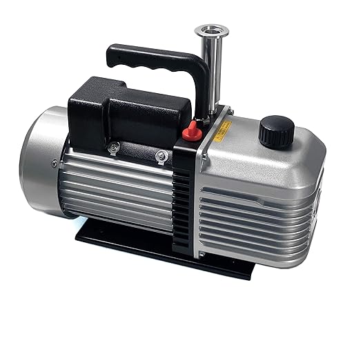 Miniatura 4 de RAW-AVP-001, bomba de vacío definitiva de paletas rotativas de 2 etapas, 12CFM, 15 micrones, motor de 1HP, 110-120V60Hz, capacidad de aceite de 21.3