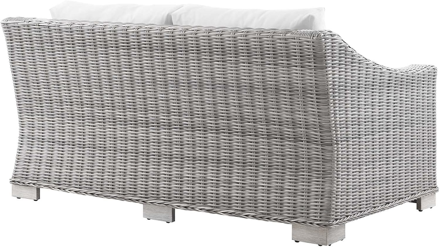 Modway EEI-4841-LGR-WHI Conway Patio Loveseat, Light Gray White : Patio, Lawn & Garden