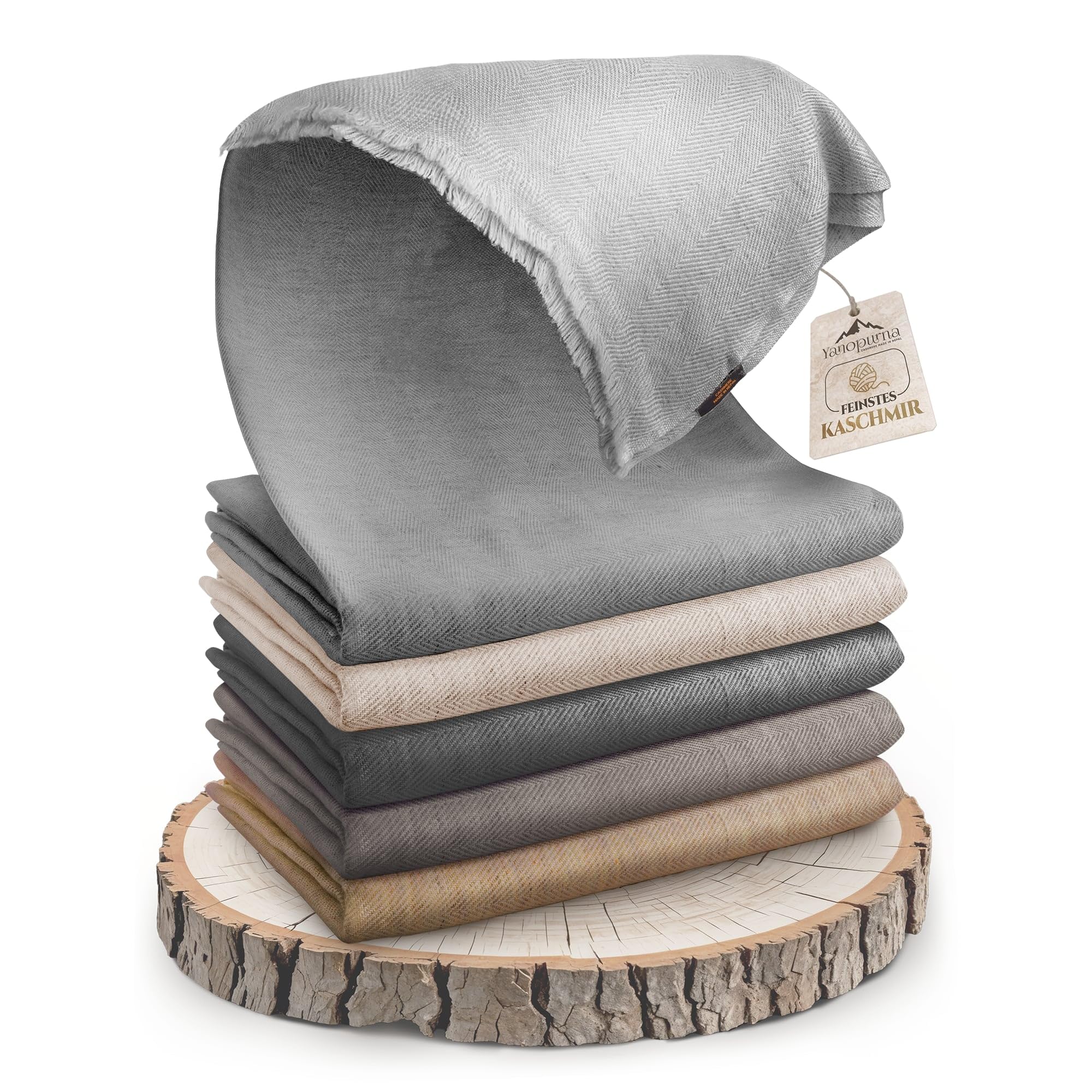 Couverture en Cachemire - Couverture de canapé tissée à la Main en 100% Laine de Cachemire - 135 x 270 cm - Couverture Douce et Confortable pour canapé et Chaise - Fabriquée au Népal