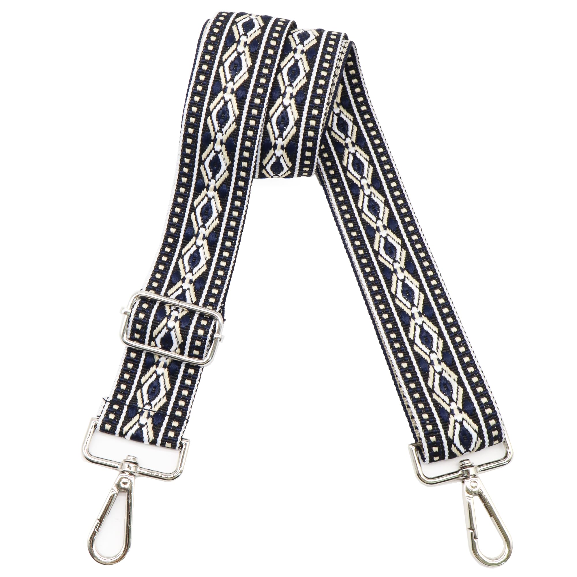 LEMEDE Purse Strap Adjustable Replacement Crossbody Bag Straps Retro Jacquard Embroidery Shoulder Straps for Shoulder Bag