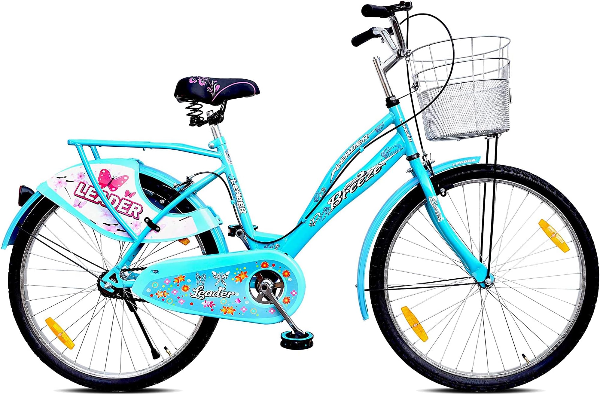 Leader Lady Star Breeze 26T Bicycle for Girls/Women with Front Basket and Integrated Carrier | Ideal for 12 + Years (Frame: 18 Inches)