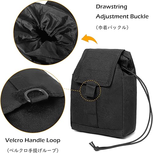 Miniatura 10 de TRIWONDER Funda universal de nailon de 0.354 in MOLLE para cargador de pistola doble triple para revista, bolsa táctica para accesorios (pistola