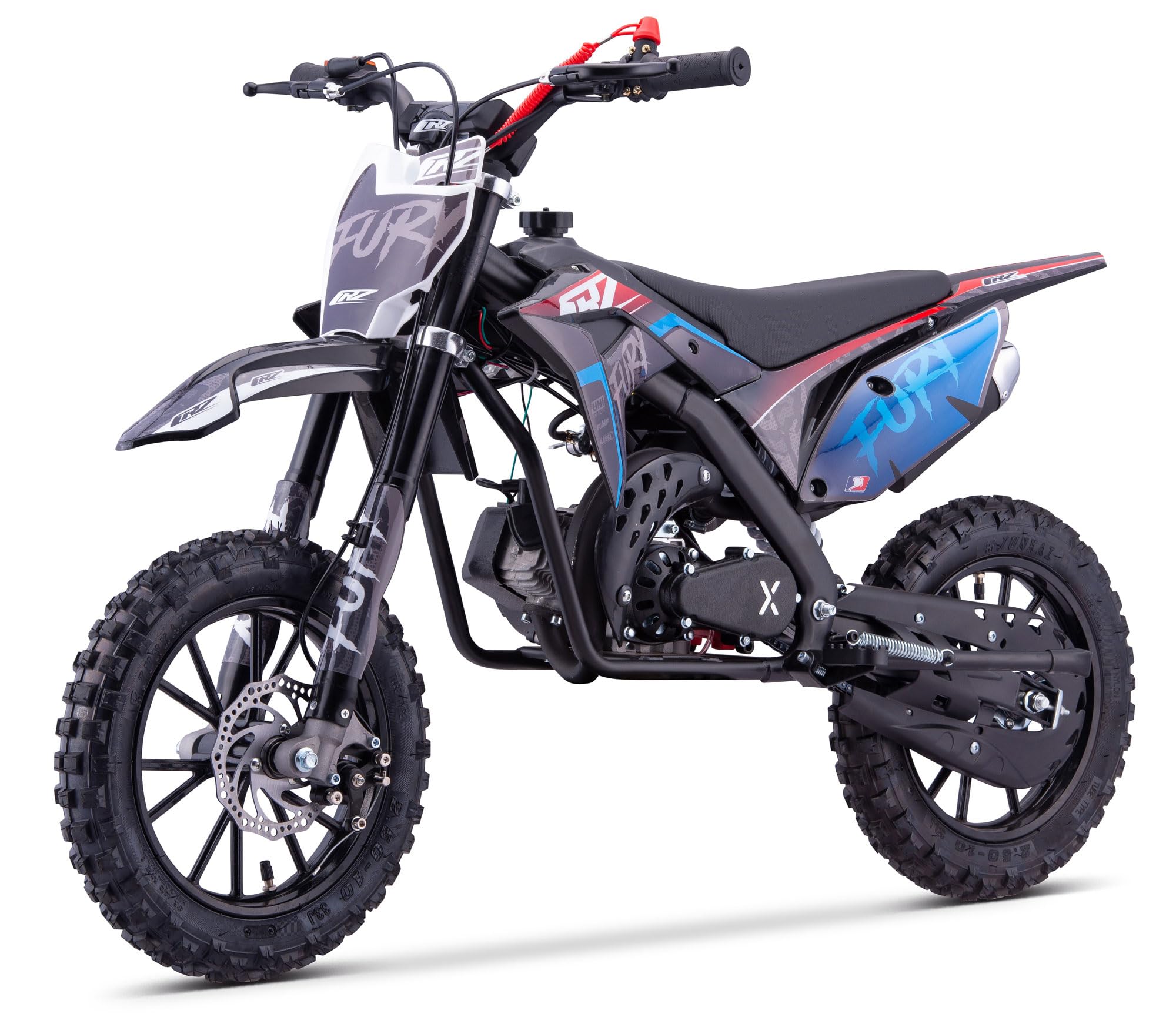 Pocket Bike CRZ Fury Double Pot 49cc 2T 10"/12" - Bleu