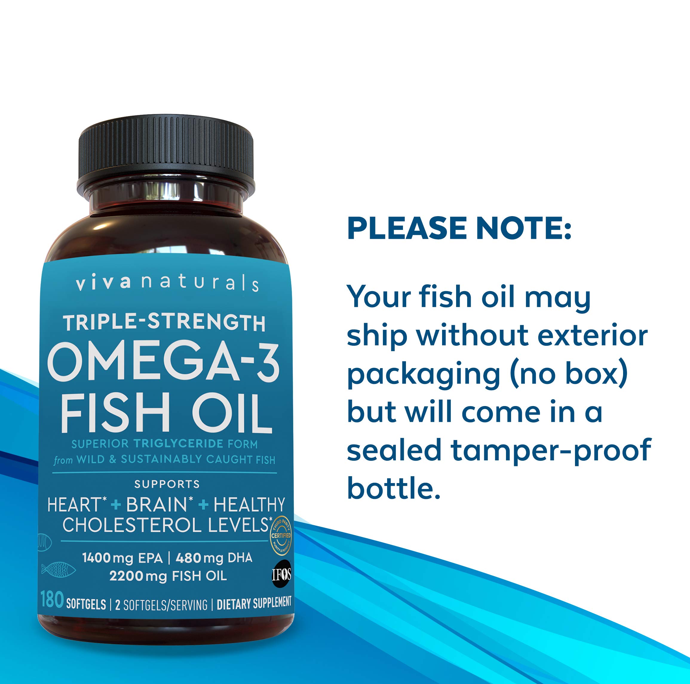 Viva Naturals TripleStrength Omega 3 Fish Oil with EPA and DHA