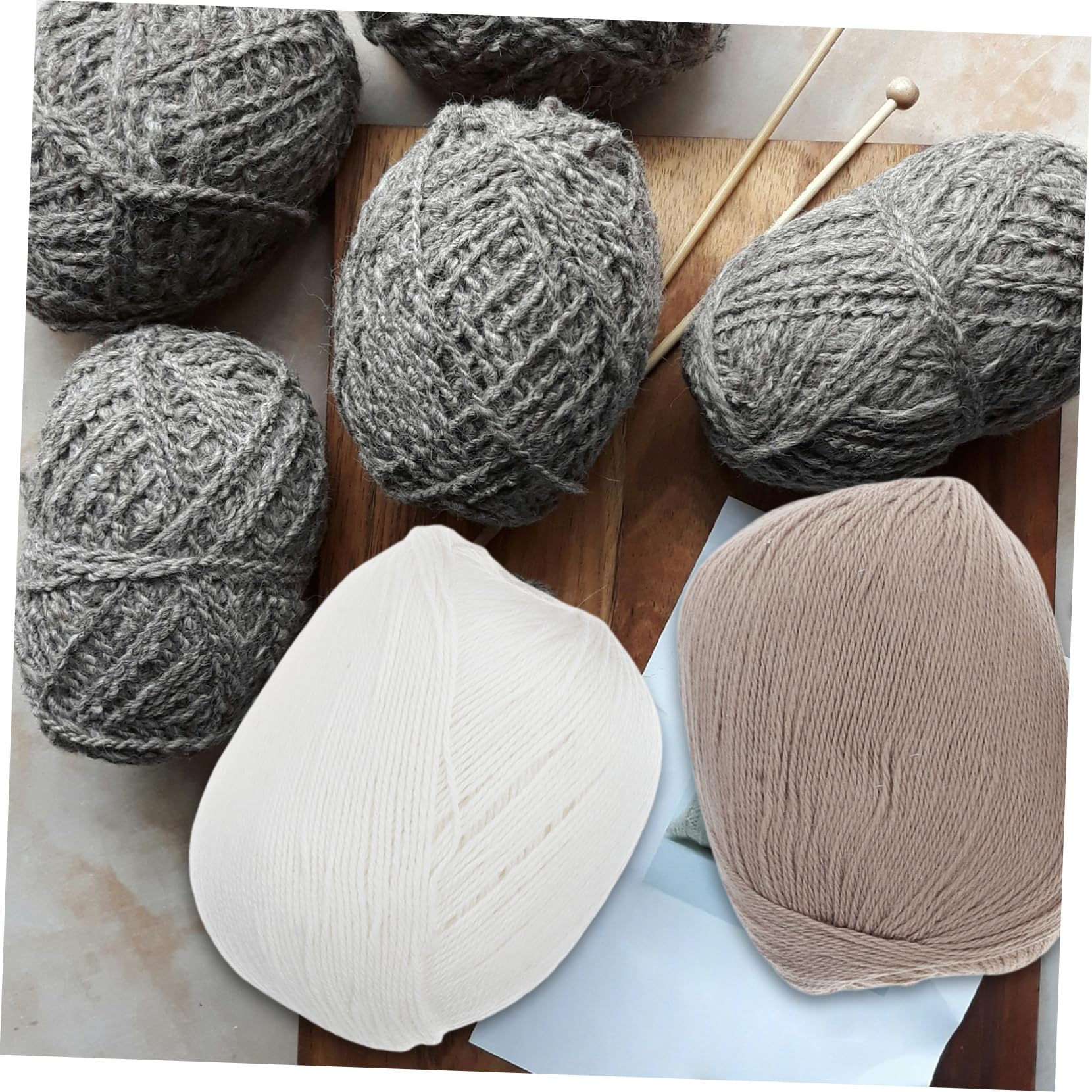 Uonlytech Kaschmir Garn Satz 6 Knäuel Fein Strickwolle zum Häkeln Stricken Weiches Ziegenkaschmir für Schals Mützen Pullover Handarbeit Selbstgemacht Accessoires