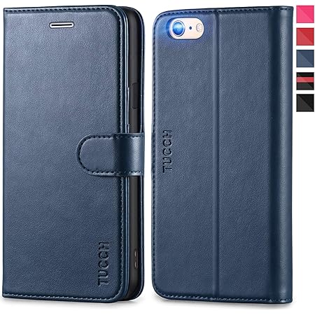 Amazon Co Jp Tucch Iphone6s ケース 手帳型 Iphone6ケース 手帳 高級pu合皮 耐衝撃tpu素材 カード収納 サイドマグネット式 横置きスタンド機能 ストラップ穴付き 人気 おしゃれ アイフォン6 財布型カバー Iphone 6s 6専用 ダークブルー 家電 カメラ