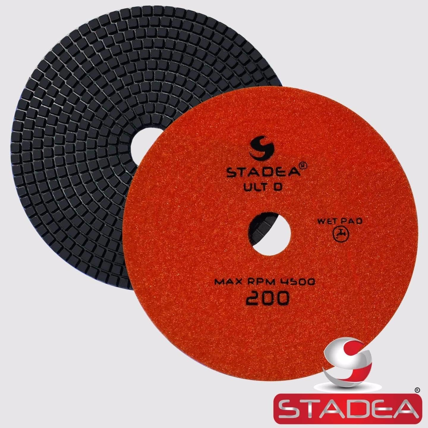 Stadea PPW155X Granite Polishing Pads 7" Diamond Pad 400 Grit For Granite Quartz Stones Polish
