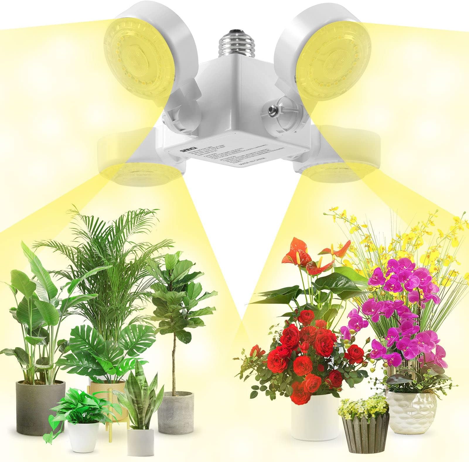 SANSI 30W LED Grow Light for Indoor Plants, 4000K Sunlike Full Spectrum ...