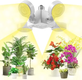 SANSI 30W LED Grow Light for Indoor Plants, 4000K Sunlike Full Spectrum Plant Growing Lamp with 4 Adjustable Lighting Panels for Hydroponic Greenhouse Veg E27 Base, PPF 42 umol/s, Coverage 6 Sq Ft [Energy Class A]