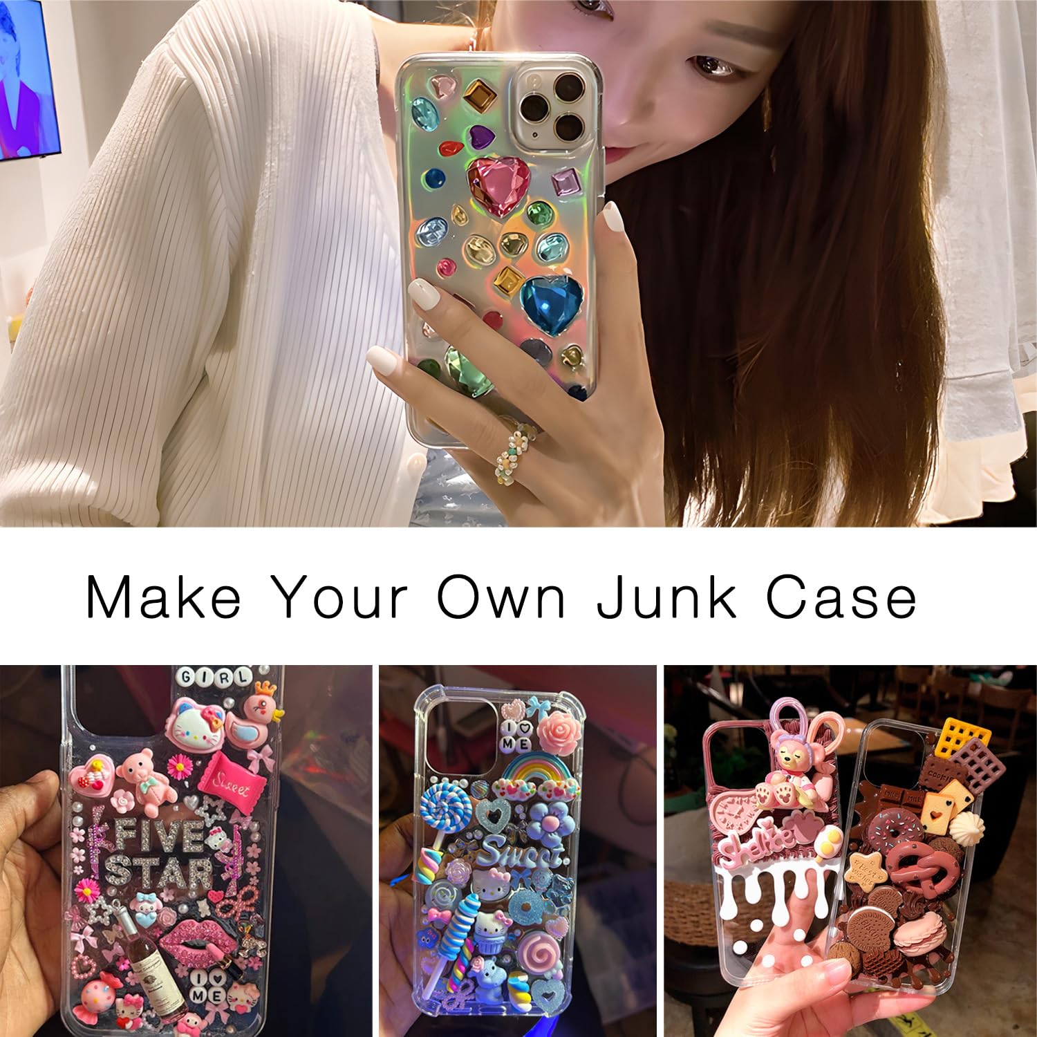 Amazon.com: stino DIY Phone Junk Case for iPhone, 10 Pack Clear