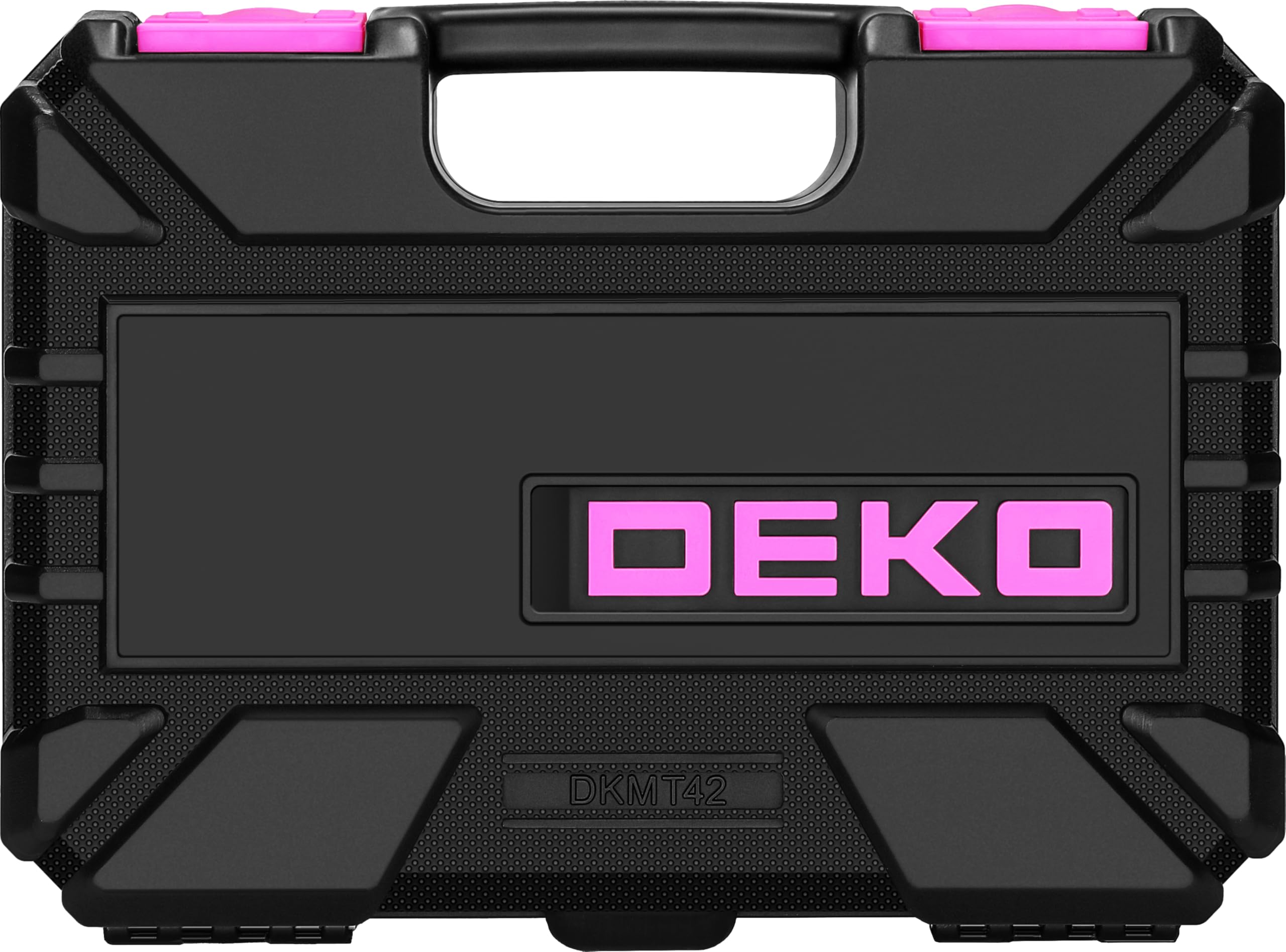 DEKO Boîte à outils complète rose 62 pièces, mallette, boîte à outils bricolage, cadeaux pour femme, maison, bureau et voiture, pour entretien quotidien