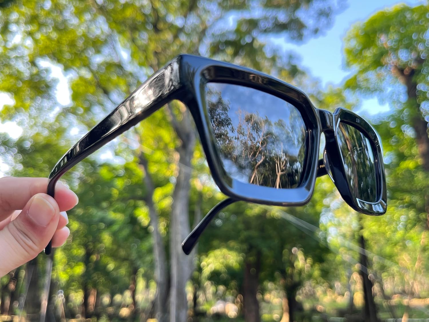 AVAWAY Trendy Polarized Sunglasses for Women UV400 Protection, Square Acetate Unisex Anti-Glare for Driving, Travel - Image 7