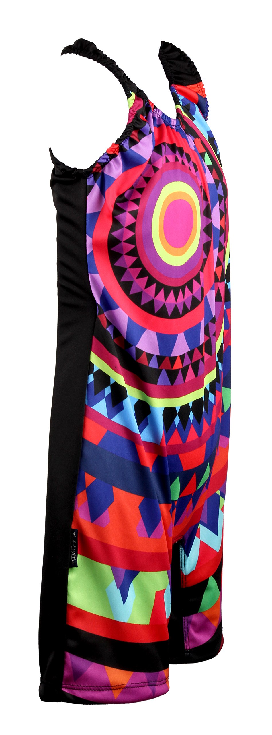 ZIUM Girls 2 Way Stretchable Poly-Jersey Digital Printed Swimsuit for Girls Long