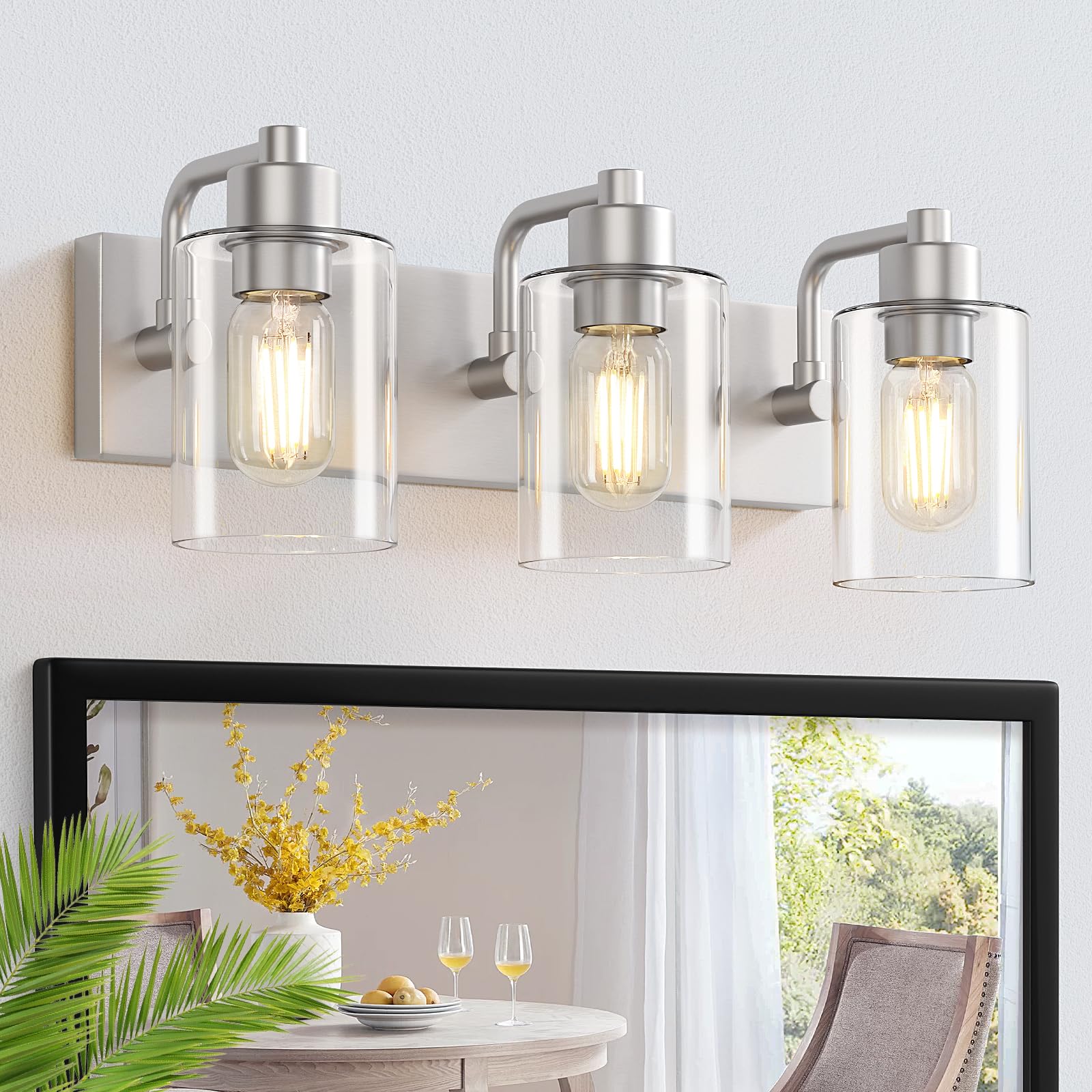 Dpyrrhic Brushed Nickel 3-Light Vanity Light