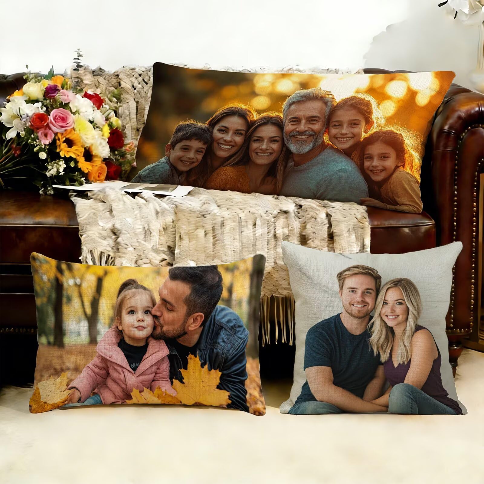 Cojin Personalizado Foto a Doble Cara 60x180cm - Cojines Exterior,Funda de Almohada Impermeable - Regalo Original para San Valentín y Aniversario Parejas para Cama Sofa Terraza Salon Jardin J1-103