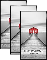 Vista 47 de ELSKER&HOME Juego de 3 Marcos para Póster 18x24, Marco de Fotos Blanco para Montaje en Pared Horizontal o Vertical, Resistente y a Prueba de Arañazos